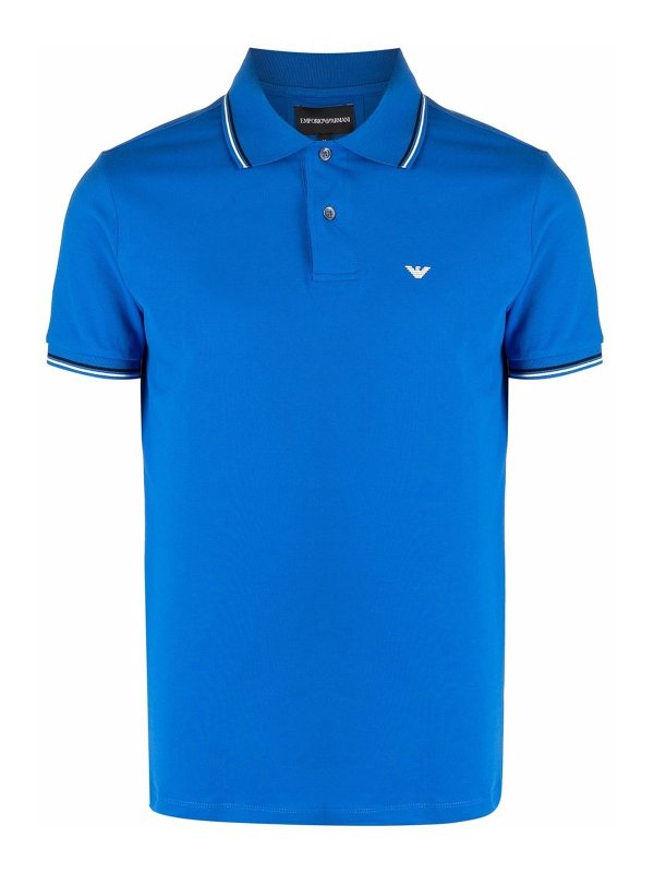 EMPORIO ARMANI: polo shirts - Logo cotton polo shirt