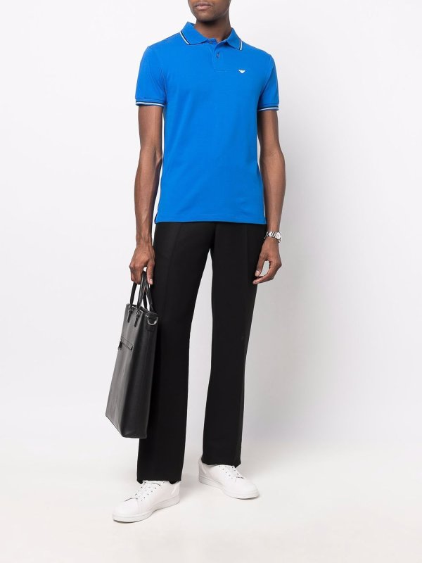 EMPORIO ARMANI: polo shirts online - Logo cotton polo shirt