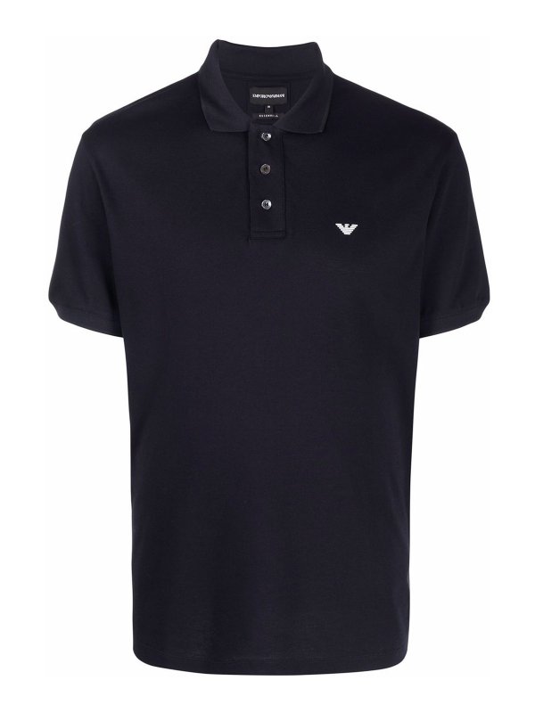 EMPORIO ARMANI: polo shirts - Logo cotton polo shirt