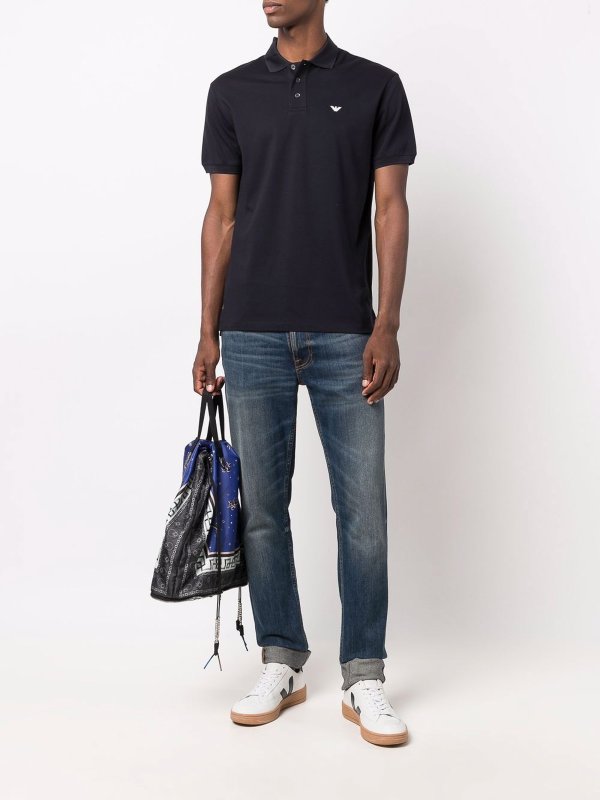 EMPORIO ARMANI: polo shirts online - Logo cotton polo shirt