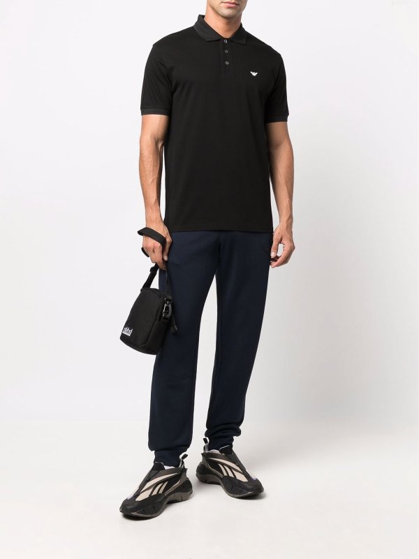 Logo cotton polo shirt shop online: EMPORIO ARMANI
