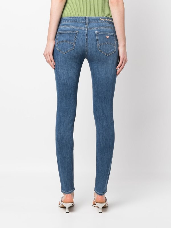 Skinny denim cotton jeans shop online: EMPORIO ARMANI