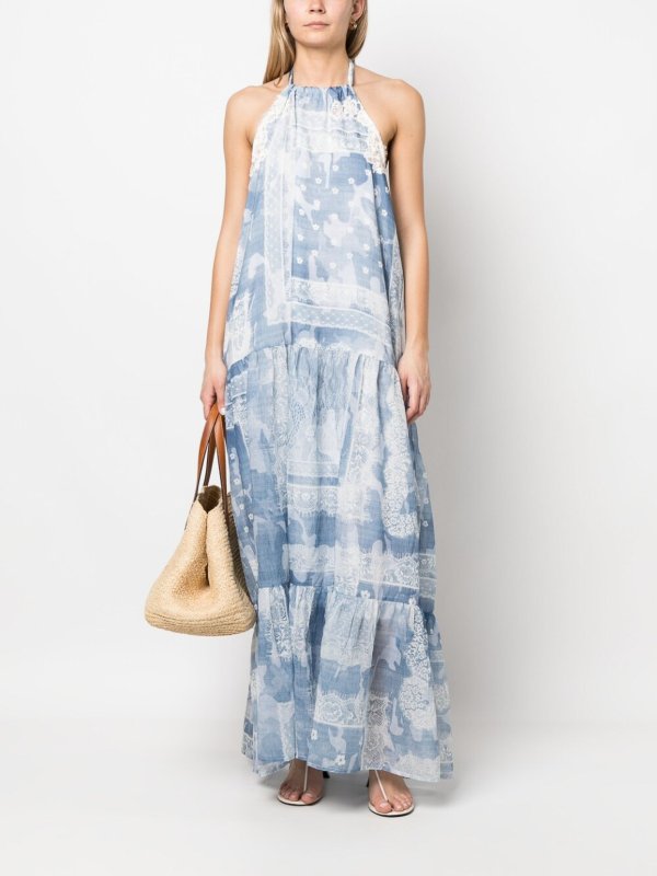 ERMANNO SCERVINO: マキシドレス online - 膝丈ドレス - ブルー