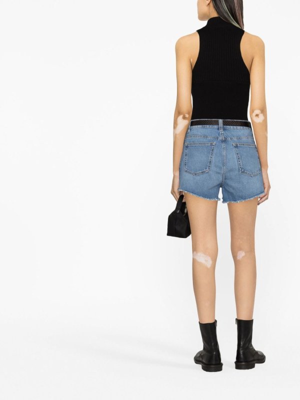 Cotton denim shorts shop online: Iro