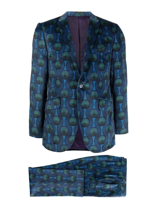 OZWALD BOATENG: カジュアルスーツ - カジュアルスーツ - ブルー