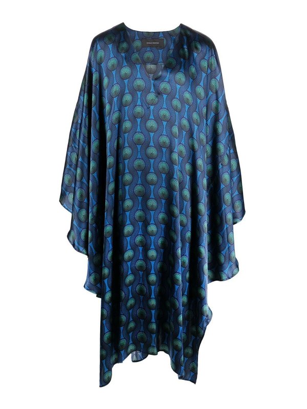OZWALD BOATENG: shirts - Printed silk kaftan
