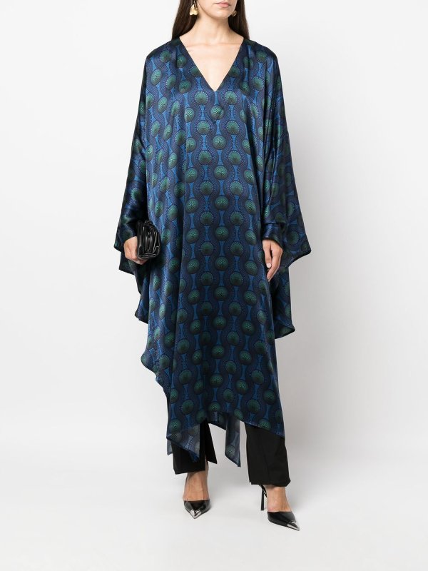 Printed silk kaftan shop online: OZWALD BOATENG