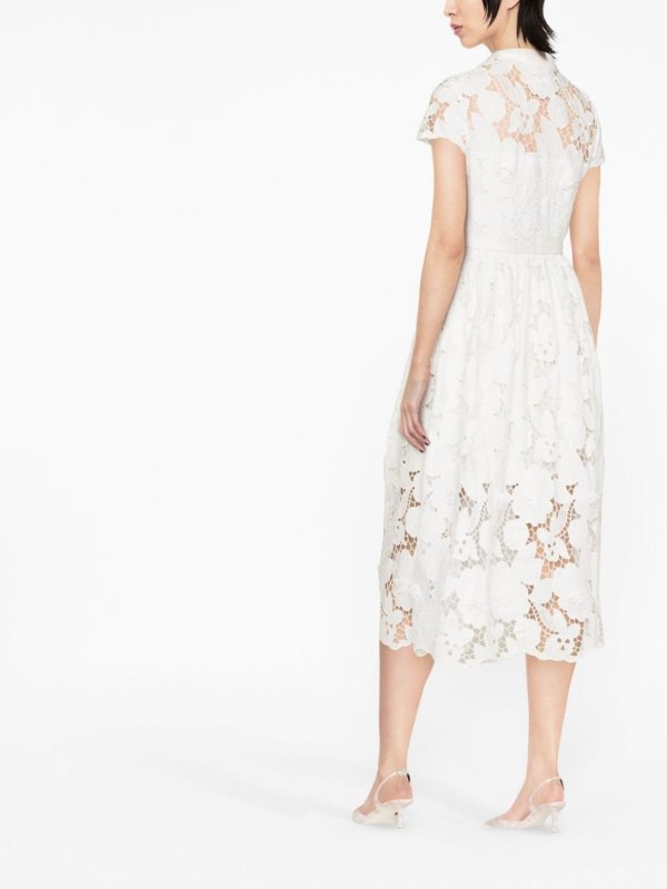 Vestido Midi - Blanco shop online: Self Portrait