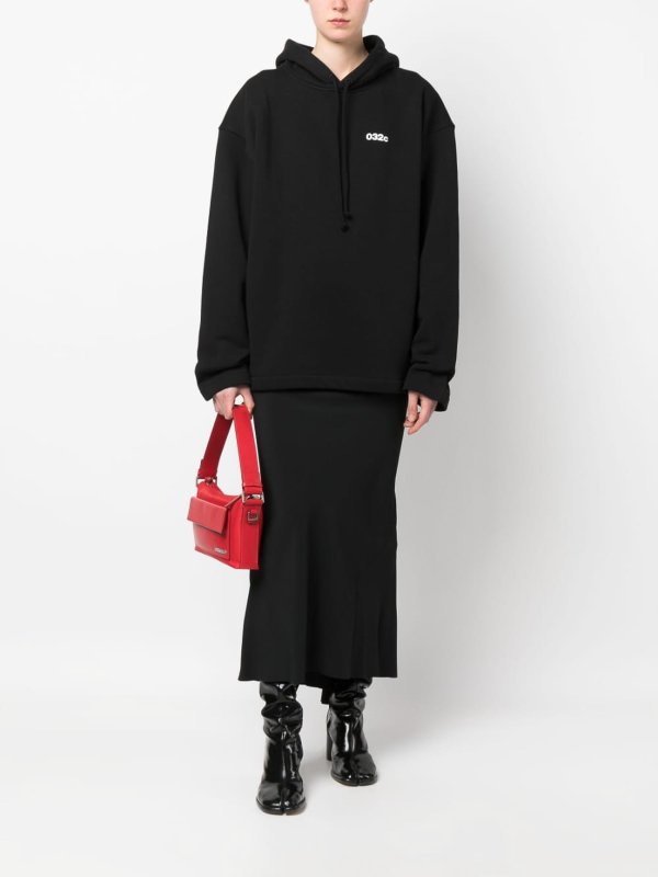 032C buy online Felpa con cappuccio in cotone biologico