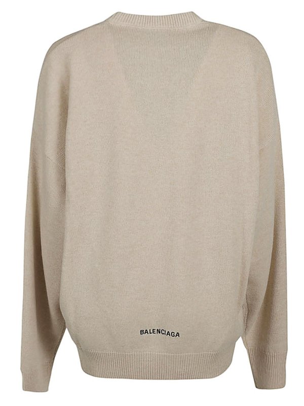 BALENCIAGA: crew necks online - Cashmere crewneck sweater