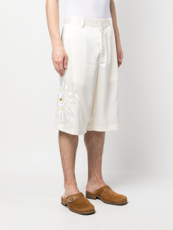 BLUEMARBLE: Trousers Shorts online - Embroidered flowers shorts