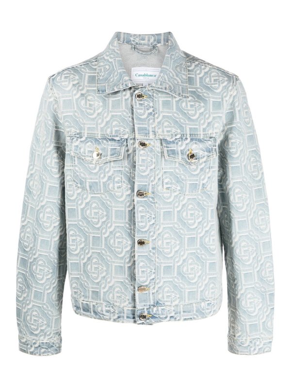 CASABLANCA: blazers - Monogram denim jacket