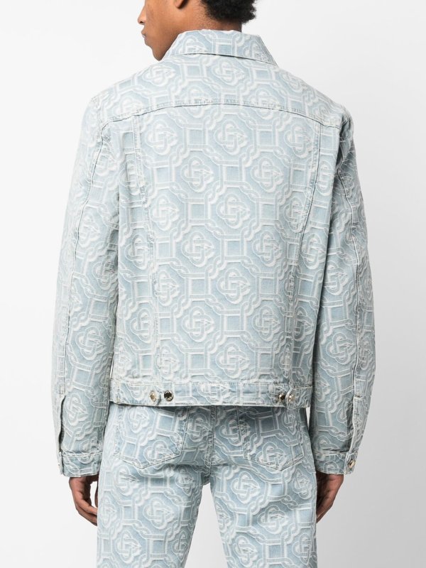 Monogram denim jacket shop online: CASABLANCA