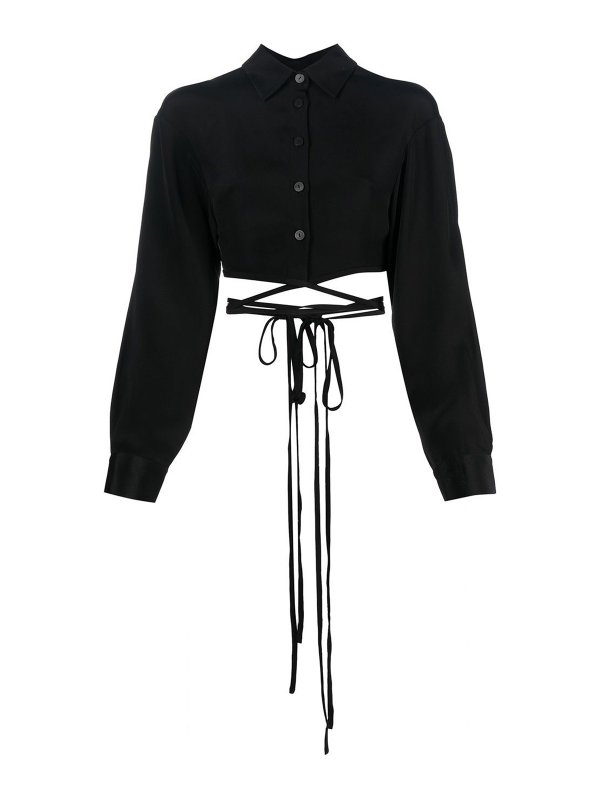 CHRISTOPHER ESBER: shirts - Cropped silk shirt