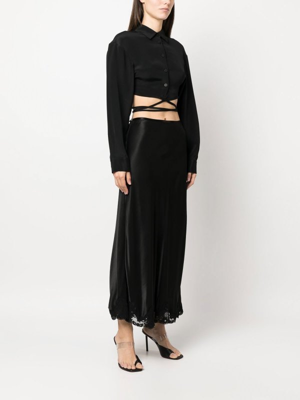 CHRISTOPHER ESBER: shirts online - Cropped silk shirt