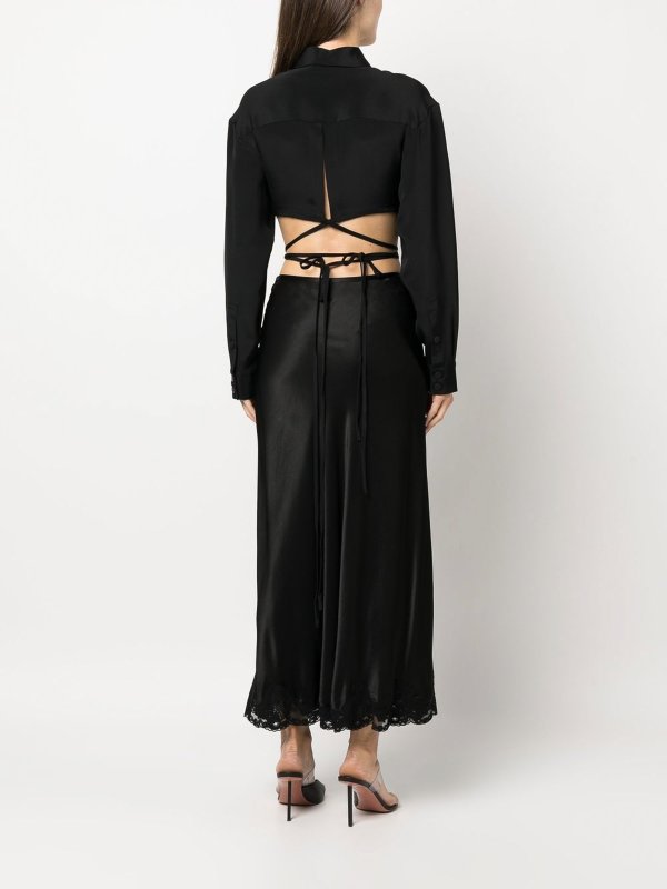 Cropped silk shirt shop online: CHRISTOPHER ESBER