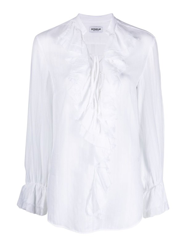 DONDUP: shirts - Shirt with drapery