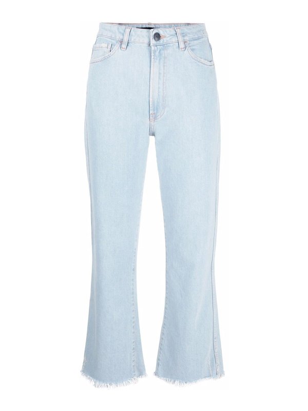 3X1: flared jeans - Emma destroyed denim jeans