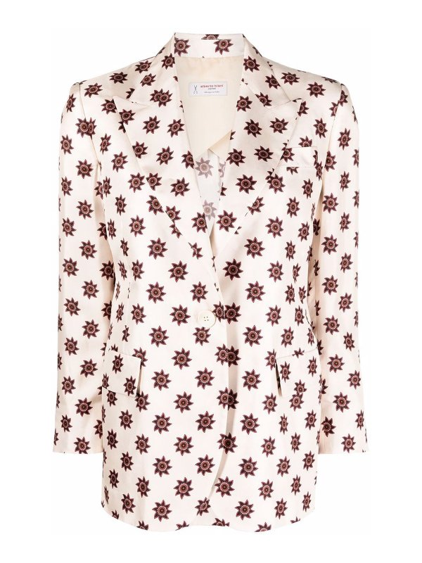 ALBERTO BIANI: blazers - Double-breasted silk jacket