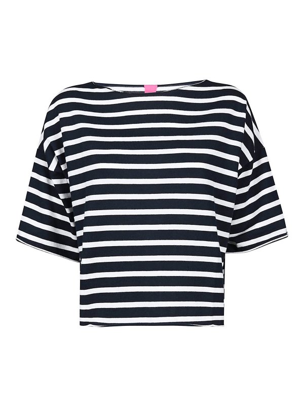 ALESSANDRO ASTE: Strickpullover mit Rundhalsausschnitt - Rundhalspullover - Blau