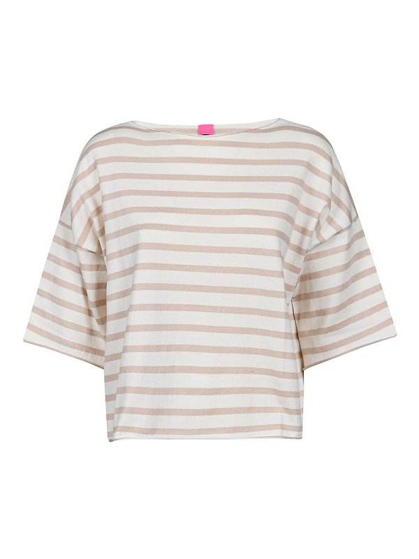 ALESSANDRO ASTE: Strickpullover mit Rundhalsausschnitt - Rundhalspullover - Beige