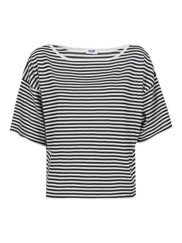 BASE: Tops & Tank tops - Striped cotton top