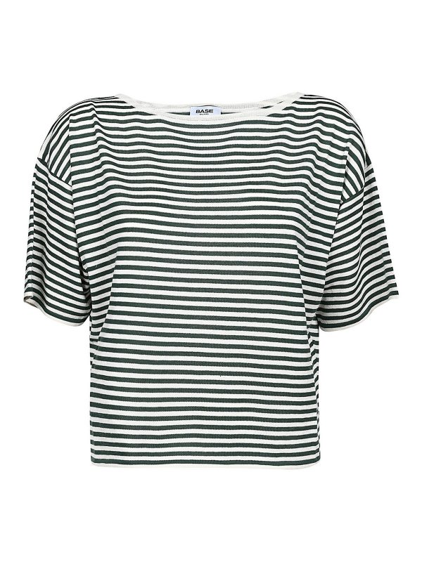 BASE: Tops & Tank tops - Striped cotton top