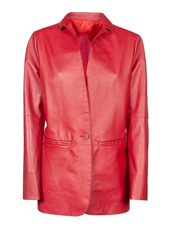 LIVEN: Lederjacken - Lederjacke - Rot