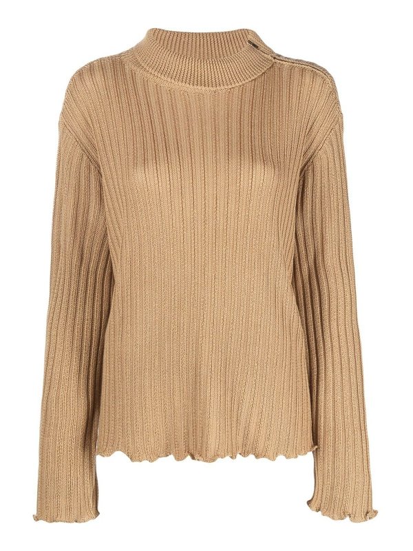 Maison Margiela: maglia collo rotondo - Pullover in misto lana