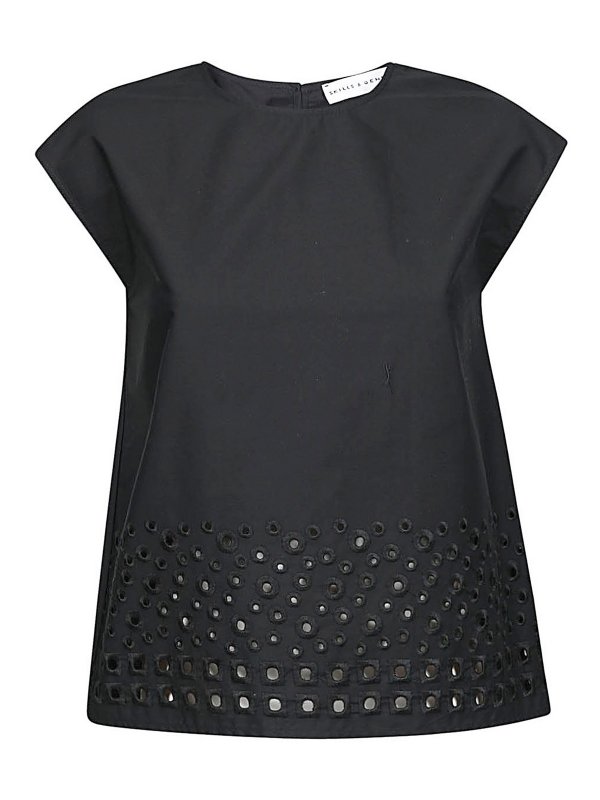 SKILL&GENES: Tops y camisetas sin mangas - Top - Negro