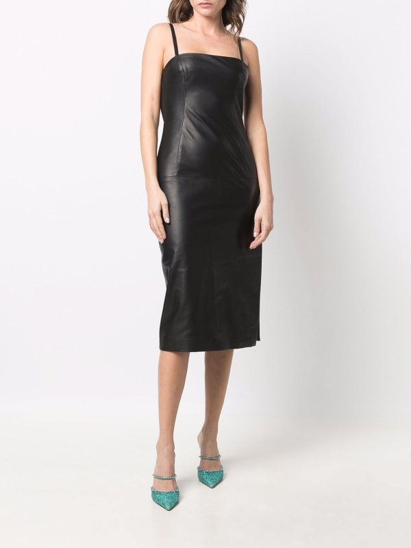 膝丈ドレス - 黒 shop online: GIUSEPPE DI MORABITO