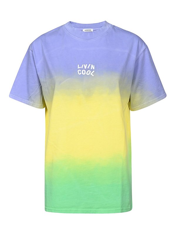 LIVINCOOL: t-shirts - Cotton logo t-shirt