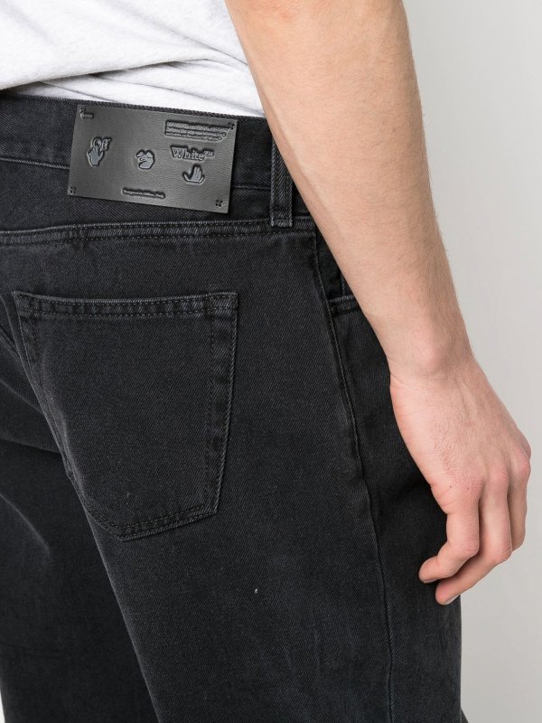 OFF-WHITE: ストレートジーンズ online - ストレートジーンズ - 黒