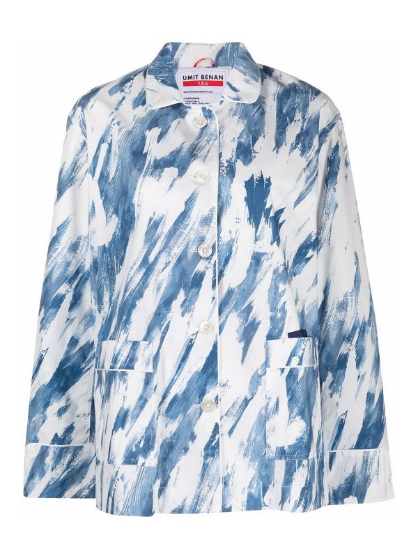 UMIT BENAN: shirts - Getty printed cotton shirt