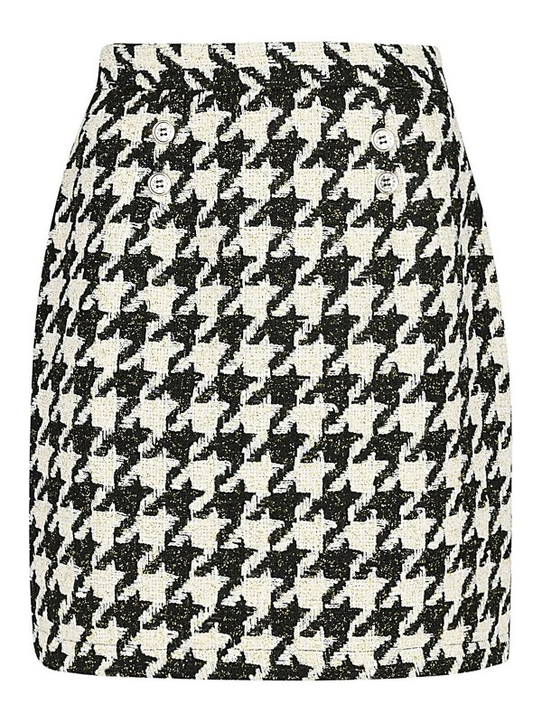 5*PROGRESS: Knee length skirts & Midi - Houndstooth mini skirt