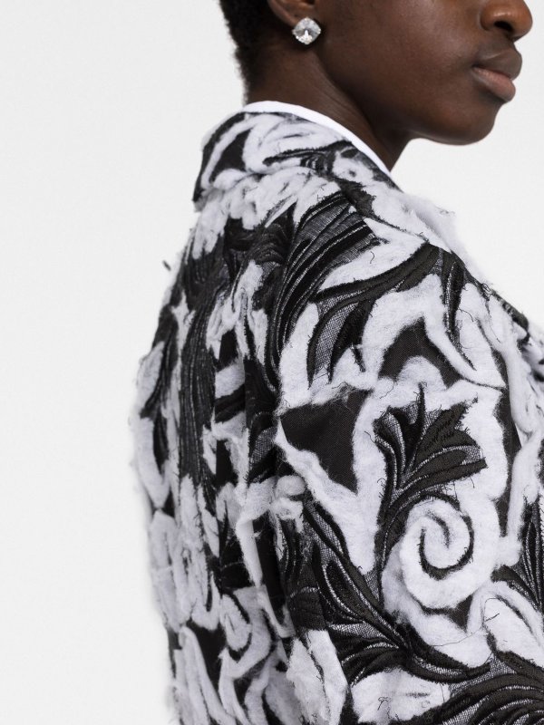 iKRIX COMME DES GARCONS: cappotti al ginocchio - Cappotto damascato doppiopetto