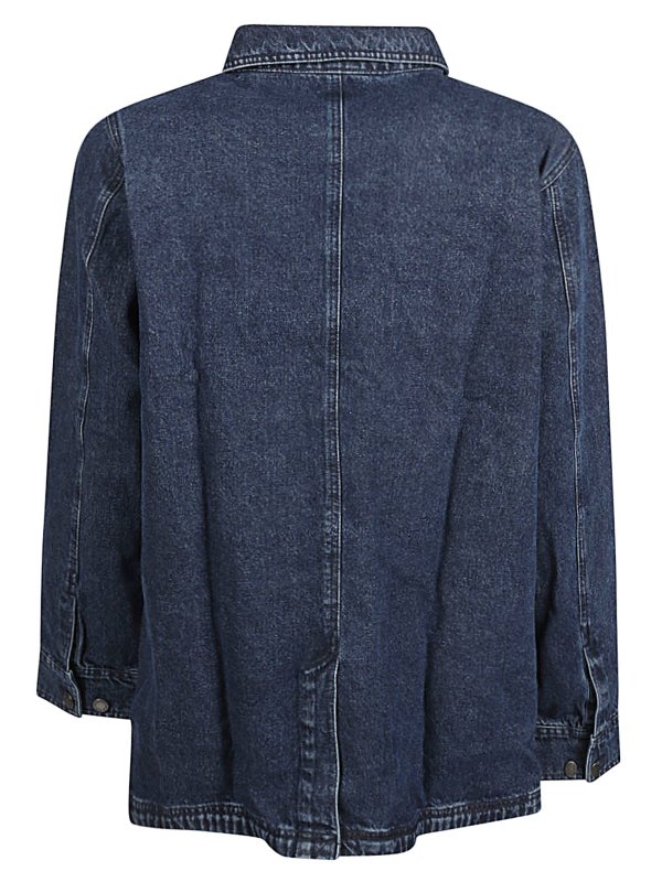 DICKIES: knee length coats online - Denim chore coat