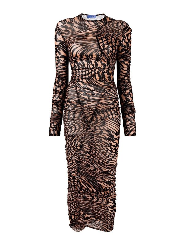 MUGLER: マキシドレス - 膝丈ドレス - 黒