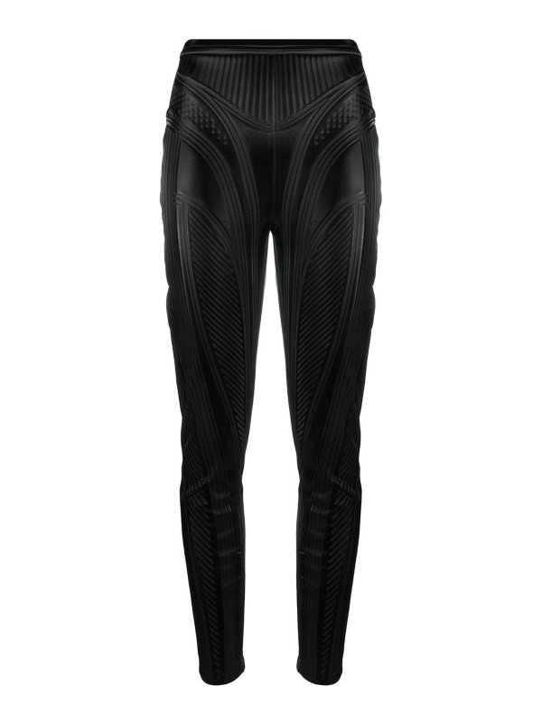 MUGLER: レギンス - レギンス - 黒