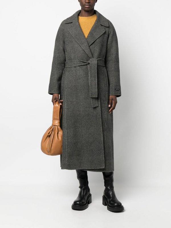 Knielanger Mantel - Schwarz shop online: PALT