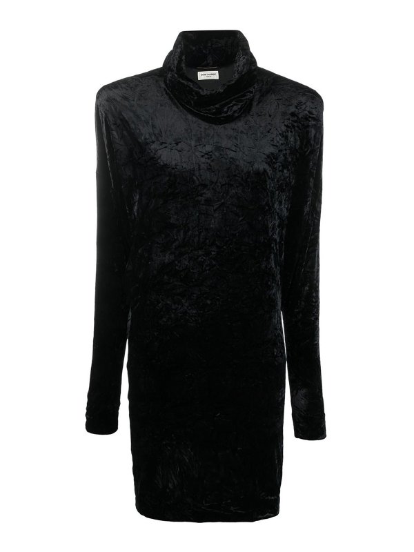 SAINT LAURENT: knee length dresses - Black dress