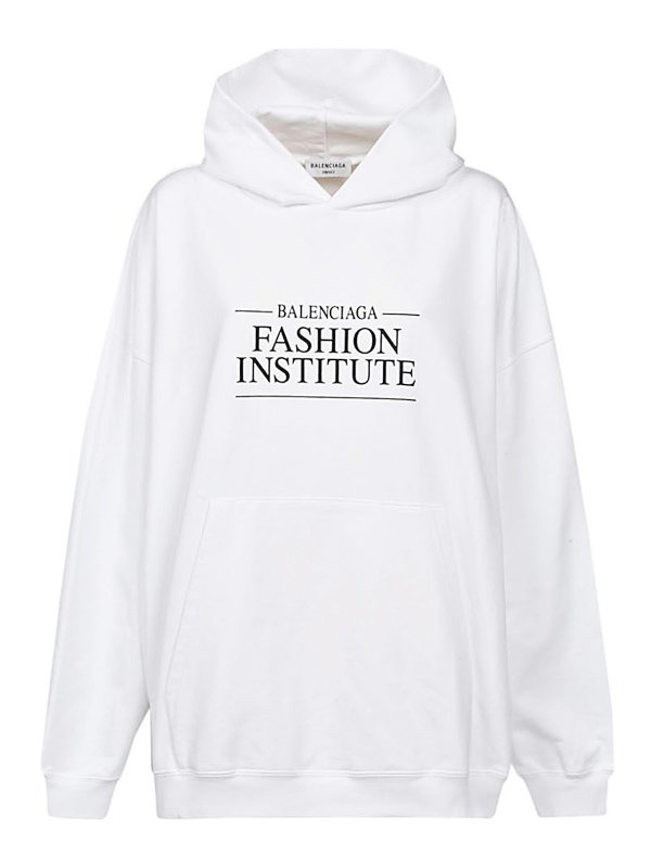 BALENCIAGA: Sweatshirts & Sweaters - Printed organic cotton hoodie