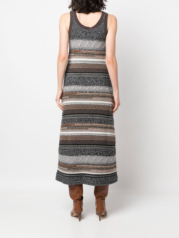 Abito lungo in cotone misto seta shop online: CHLOE