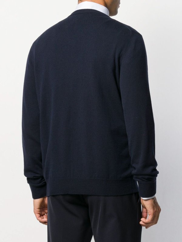 Rundhalspullover - Blau shop online: GIORGIO ARMANI