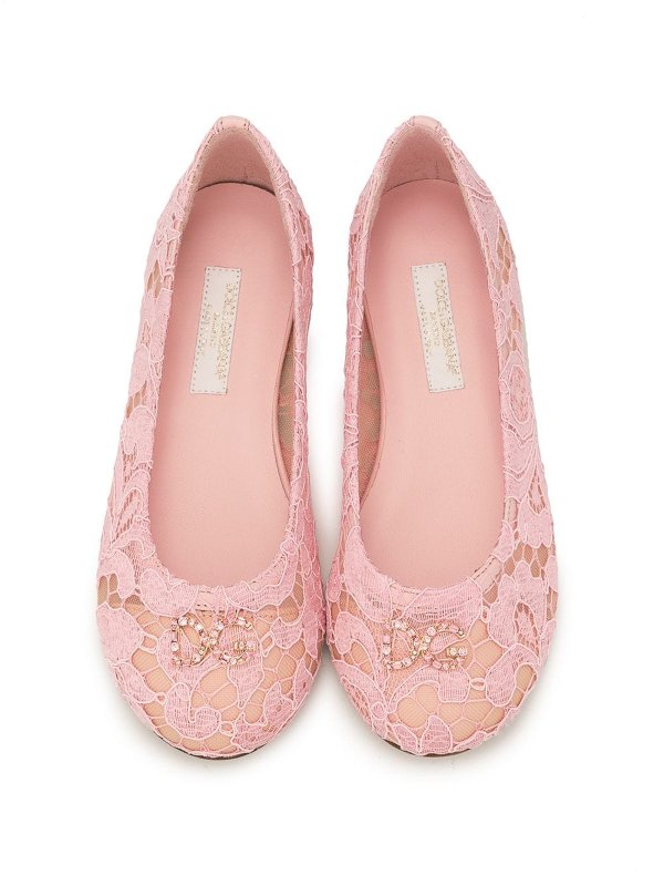 Dolce & Gabbana Jr: ballerine online - Ballerina con pizzo