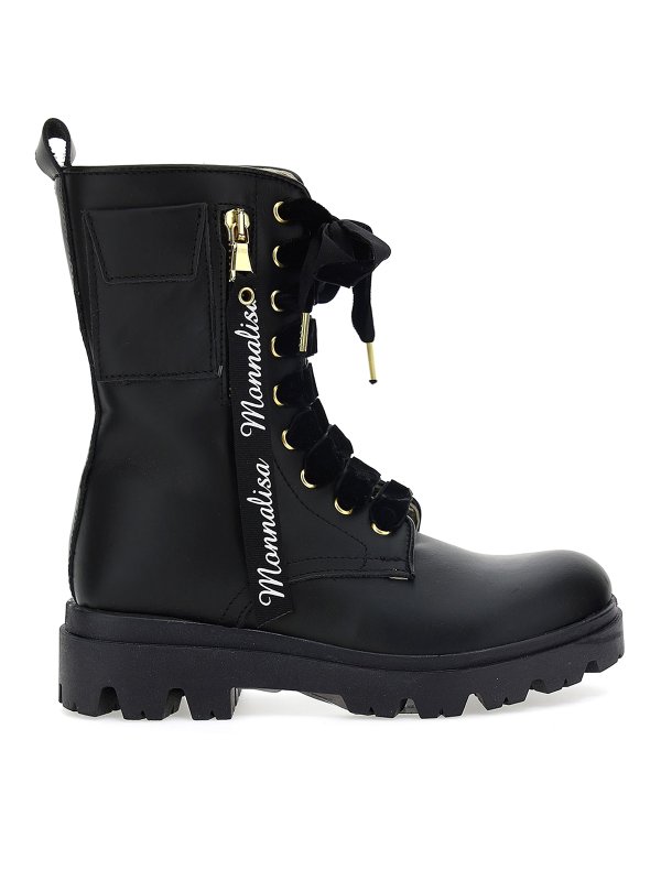 Monnalisa Bebè: ブーティー - アンクルブーツ - 黒