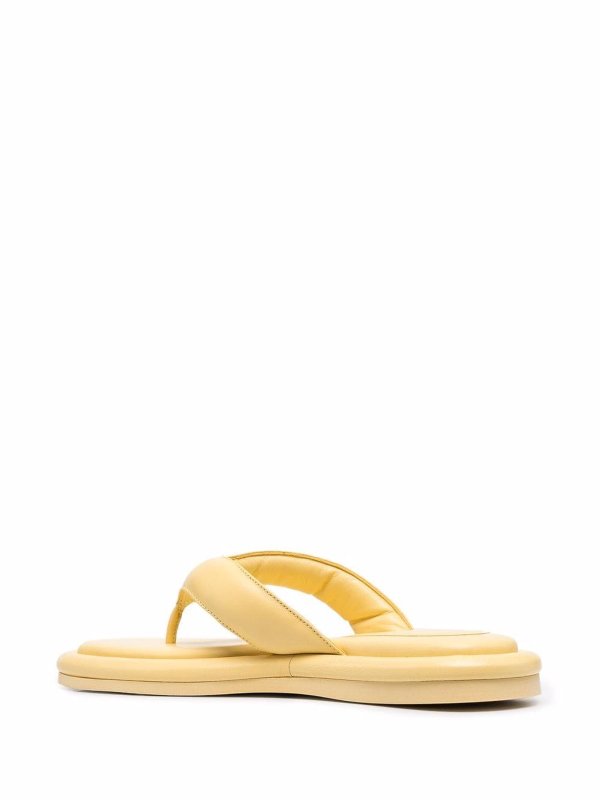 The Best Shops GIA BORGHINI: sandals - Leather puffy flat thong slippers