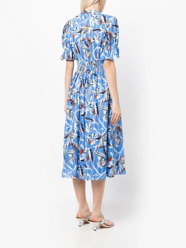 膝丈ドレス - ブルー shop online: Diane von Furstenberg