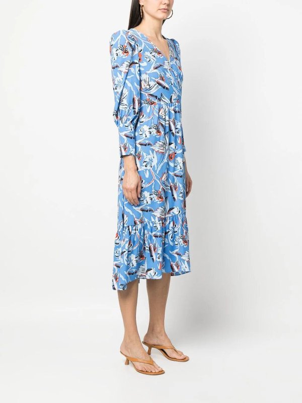 iKRIX Diane von Furstenberg: Knielange Kleider - Knielanges Kleid - Blau