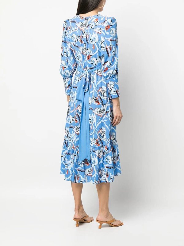 Knielanges Kleid - Blau shop online: Diane von Furstenberg